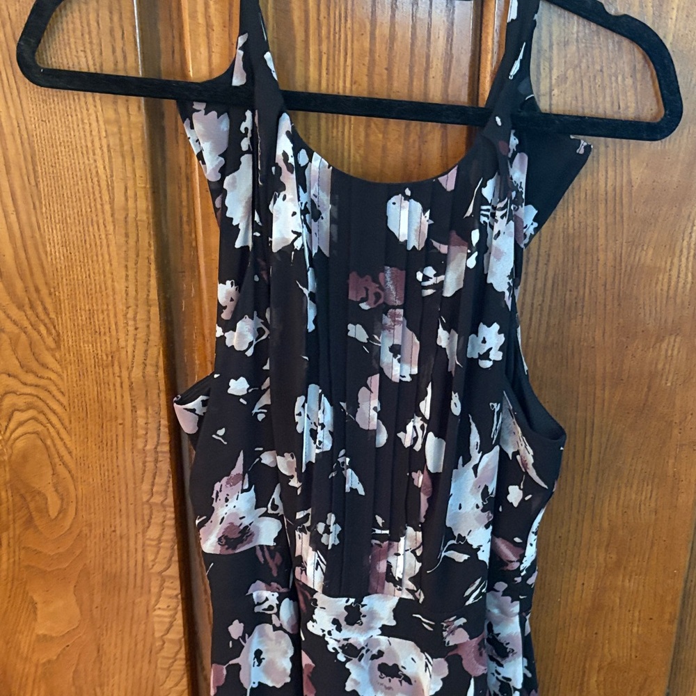 Torrid Floral Ruffled High-Low Maxi Dress - Black Floral sz 12 PTP 20 - Picture 1 of 7